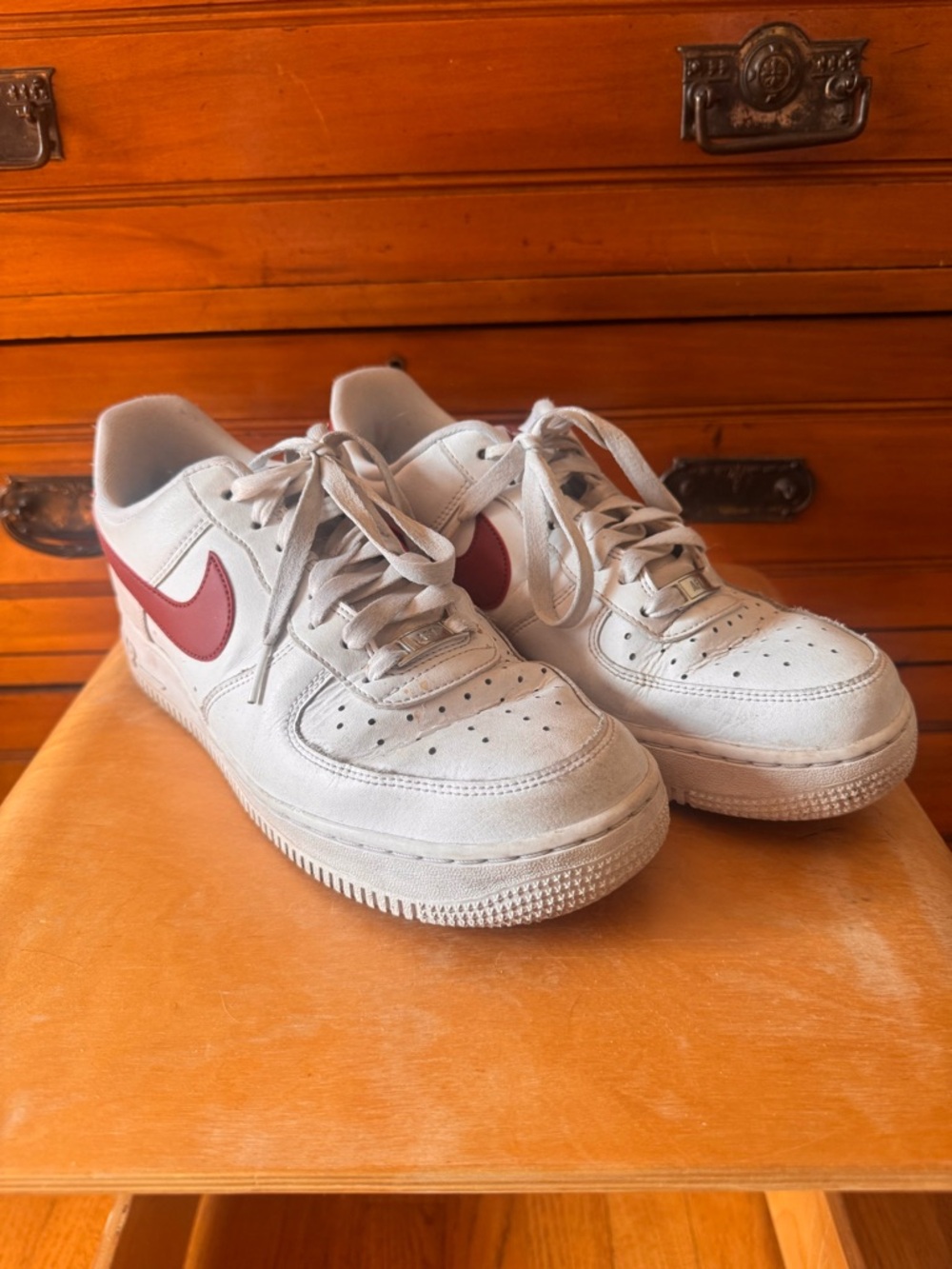 Nike Air Force One Women’s with Rugged Orange Swoosh